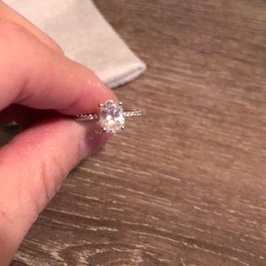 1.25 ct tw oval simulated diamond ring